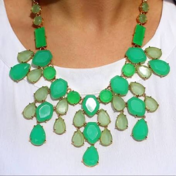Stella & Dot Jewelry - Stella & Dot Linden Green Stone Statement Necklace